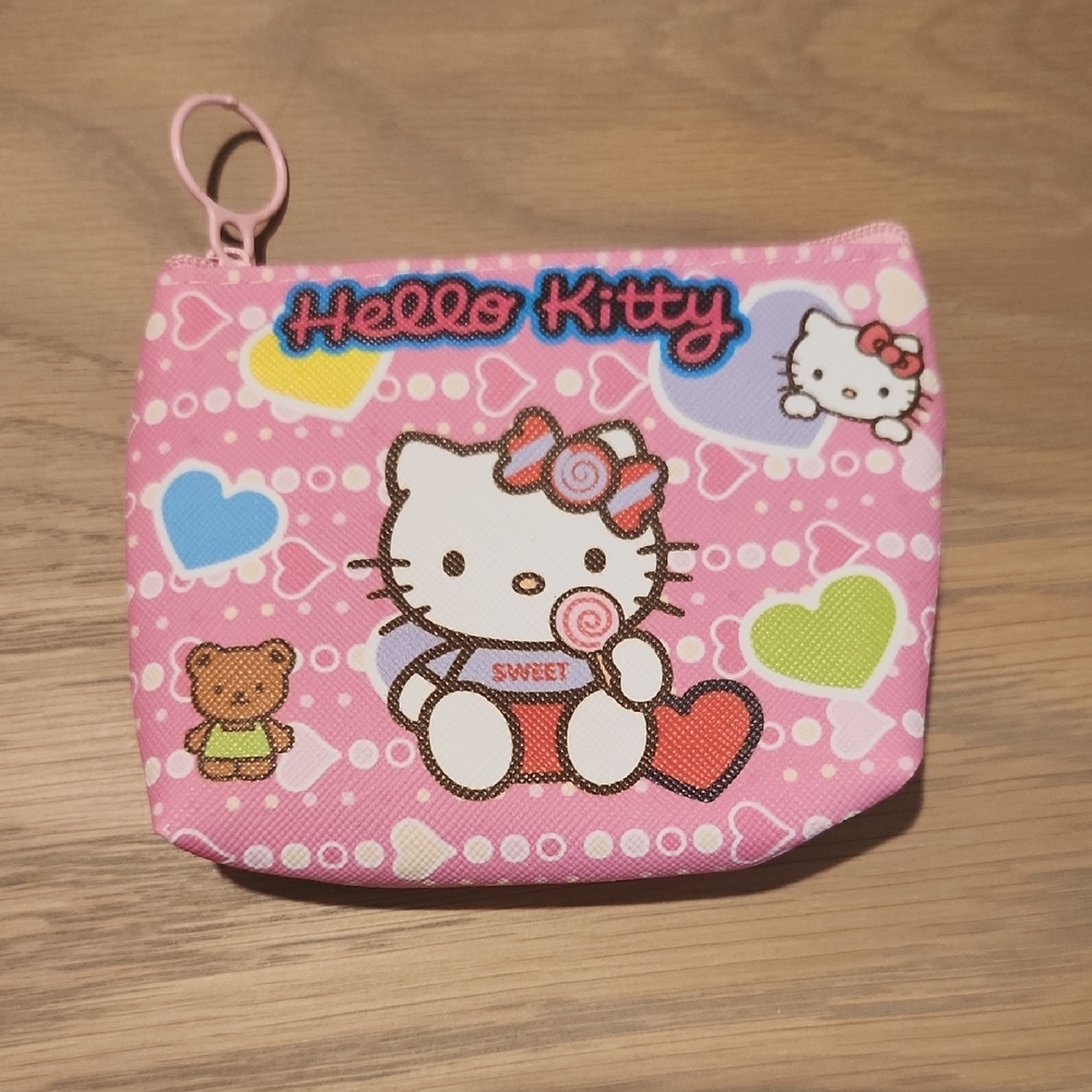 CUTE Hello Kitty Pink and White Coin Purse!